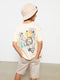 Crew Neck Printed Short Sleeve Cotton Boy T-shirt